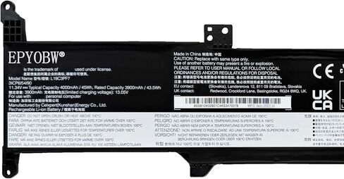 بطارية كمبيوتر محمول L19C3PF7 بقدرة 45 وات في الساعة متوافقة مع Lenovo IdeaPad 3-14ADA05 3-14ARE05 / IdeaPad 3-15ADA05 3-15ARE05 / V14 G1-IML / V15 G1-IML Series L19L3PF5 L19D3PF5 5B10X02602 SB10X02601 in Kuwait