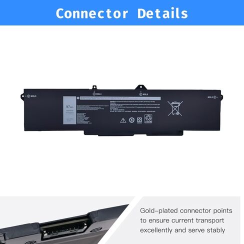 9JRV0 Laptop Battery Replacement for Dell Latitude 5521 5531 Precision 3561 3571 3581 3591 Alienware m17 R5 AMD Alienware m18 R1 R2 Alienware m18 R1 AMD Series 0P3TJ 0R05P0 05RGW [11.4V 97Wh] in Kuwait