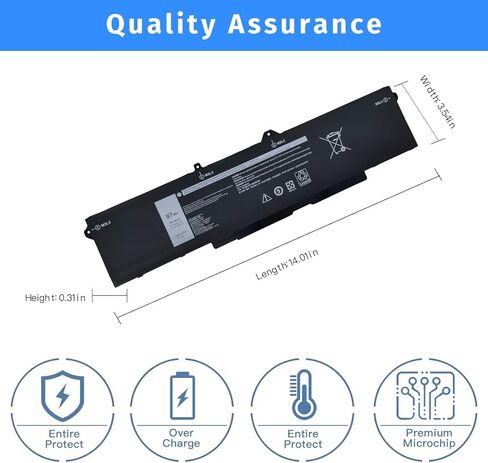 9JRV0 Laptop Battery Replacement for Dell Latitude 5521 5531 Precision 3561 3571 3581 3591 Alienware m17 R5 AMD Alienware m18 R1 R2 Alienware m18 R1 AMD Series 0P3TJ 0R05P0 05RGW [11.4V 97Wh] in Kuwait