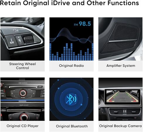 شاشة تعمل باللمس لسيارة Audi A4 A5 S4 S5 RS4 RS5 (2009-2016) مدمجة في Android Auto CarPlay Bluetooth ترقية راديو السيارة في المصنع تحتفظ بنظام مكبر الصوت الاستريو الأصلي (10.25 A4 Symphony) in Kuwait