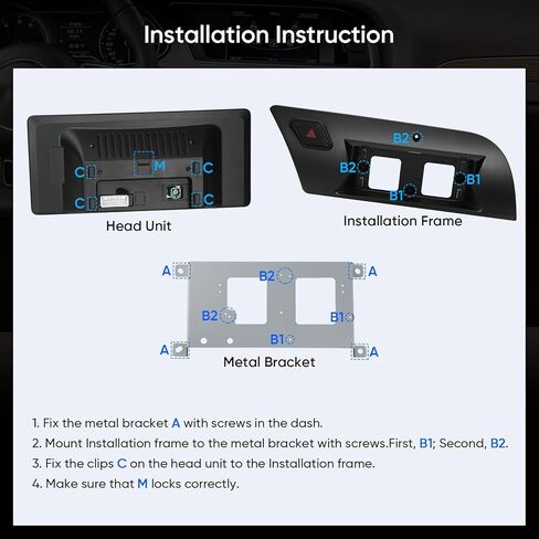 شاشة تعمل باللمس لسيارة Audi A4 A5 S4 S5 RS4 RS5 (2009-2016) مدمجة في Android Auto CarPlay Bluetooth ترقية راديو السيارة في المصنع تحتفظ بنظام مكبر الصوت الاستريو الأصلي (10.25 A4 Symphony) in Kuwait
