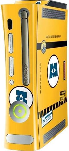 غلاف Skinit المخصص للألعاب المتوافق مع Xbox 360 (يتضمن محرك الأقراص الثابتة) - تصميم علبة Scream Canister المرخص رسميًا من شركة Disney Monsters Inc. in Saudi Arabia