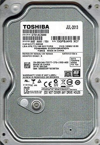 Toshiba DT01ACA050 AAD AA00/7D0 500GB (Renewed) in Kuwait