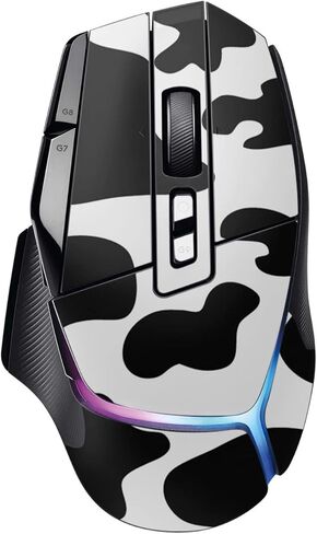 MightySkins Skin Compatible with Logitech G502 X Plus - Cow Print | Protective, Durable, and Unique Vinyl Decal wrap Cover | Easy to Apply, Remove, and Change Styles | Made in The USA in Kuwait