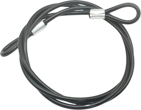 4 pcs 5 Foot (150cm) 4mm Thickness Stainless Steel Extensible Wire Cable Safety Tether Lanyard Lock Rope with Loops Ended and Vinyl Cover Coated, Orange in Saudi Arabia