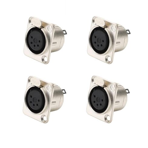 XLR أنثى جاك 5 دبوس لوحة جبل الرافعات XLR أنثى موصل مقبس 4 قطع in Saudi Arabia