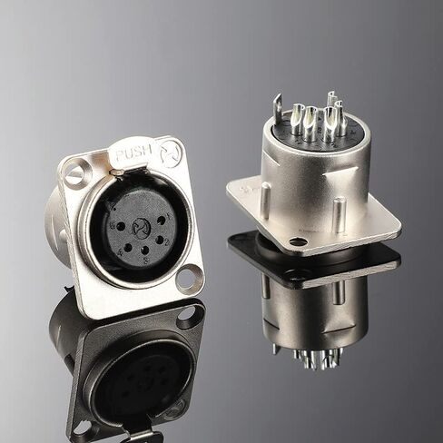 XLR أنثى جاك 5 دبوس لوحة جبل الرافعات XLR أنثى موصل مقبس 4 قطع in Saudi Arabia