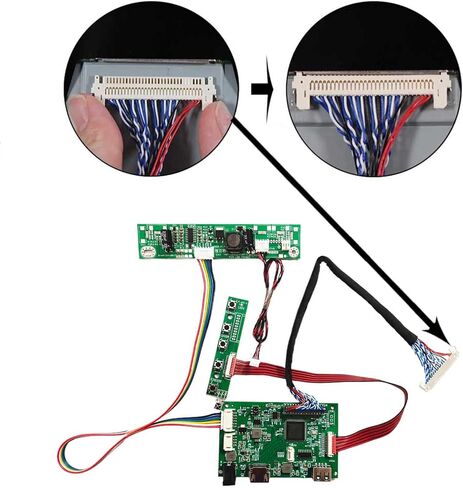 VSDISPLAY H/D USB LCD Controller Board for 21.5Inch 23.8Inch 1920x1080 30 Pin LVDS LCD Screen T215HVN01.0 M215HW03 V1 V2 M215HGE-L23 M215HTN01.1 LM238WF5-SSA1 LM238WF1-SLE3,Support Image 180° Rotate in Saudi Arabia