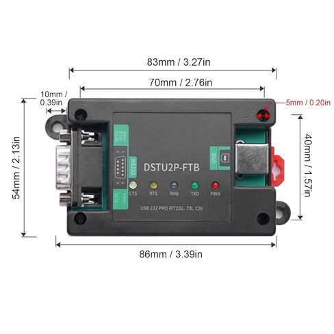 وحدة محول تسلسلي USB إلى RS232 PRO، محول تسلسلي لعزل الطاقة المتكامل، موصل USB B ذكر DB9، للتلفزيون، HDTV، DVD in Kuwait