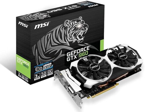 MSI ARMOR 2X GTX 960 2GB OC Dual Fan HDCP Ready SLI Support (GTX 960 2GD5T OC) in Saudi Arabia