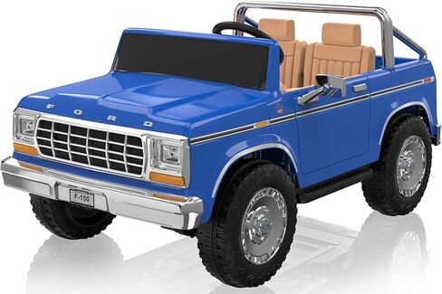 ANPABO Licensed Ford F-150 24V 2 Seater Ride on Car for Kids, Blue in Saudi Arabia