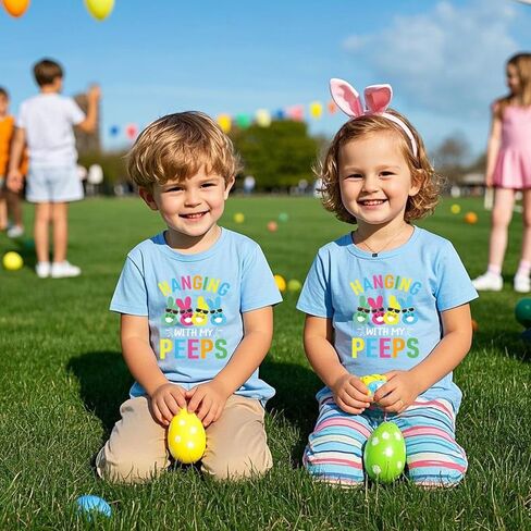 Easter Shirts for Boys Girls Toddler Kids Children Bunny Eggs Tractor Monster Truck Graphic Tees Outfit T-Shirt Top 2T-7T in Saudi Arabia