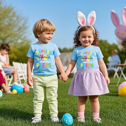 Easter Shirts for Boys Girls Toddler Kids Children Bunny Eggs Tractor Monster Truck Graphic Tees Outfit T-Shirt Top 2T-7T in Saudi Arabia