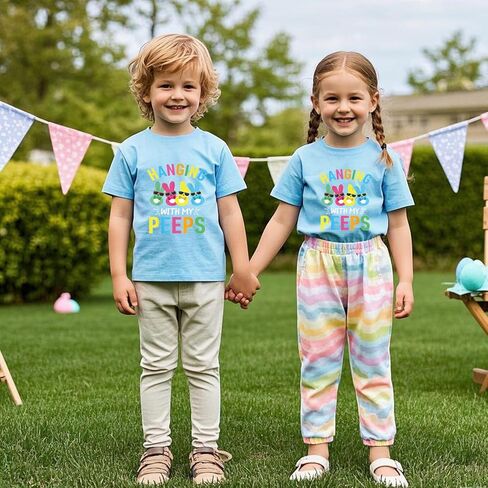 Easter Shirts for Boys Girls Toddler Kids Children Bunny Eggs Tractor Monster Truck Graphic Tees Outfit T-Shirt Top 2T-7T in Saudi Arabia