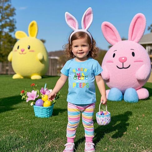 Easter Shirts for Boys Girls Toddler Kids Children Bunny Eggs Tractor Monster Truck Graphic Tees Outfit T-Shirt Top 2T-7T in Saudi Arabia
