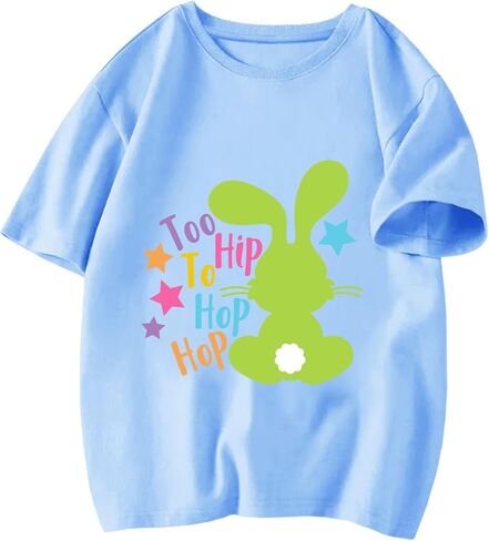Easter Shirts for Boys Girls Toddler Kids Children Bunny Eggs Tractor Monster Truck Graphic Tees Outfit T-Shirt Top 2T-7T in Saudi Arabia