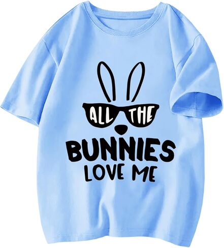 Easter Shirts for Boys Girls Toddler Kids Children Bunny Eggs Tractor Monster Truck Graphic Tees Outfit T-Shirt Top 2T-7T in Saudi Arabia