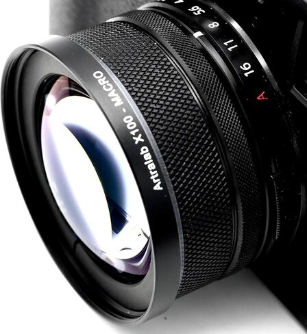 ARTRA LAB X100Pro WCL+ Marco عدسة تحويل واسعة 25 ملم متوافقة مع فوجي X100 أسود in Kuwait