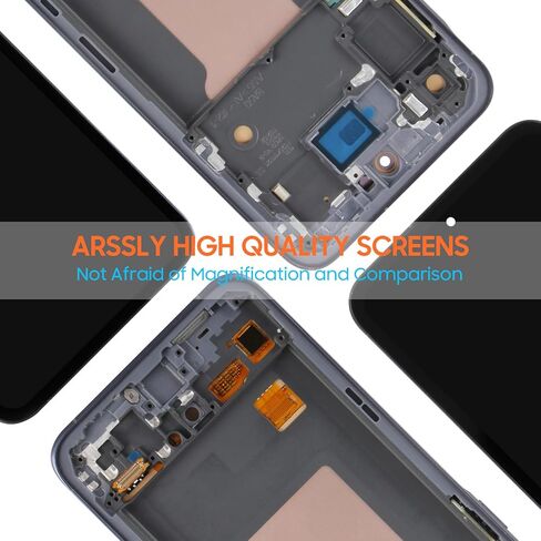 استبدال شاشة OLED لهاتف Samsung Galaxy A55 5G A556 LCD - لجهاز Galaxy A55 5G LCD محول رقمي لشاشة اللمس A556B SM-A556B/DS SM-A556E مجموعة أدوات تجميع المستشعر الزجاجي (مع إطار، يدعم بصمة الإصبع) in Kuwait