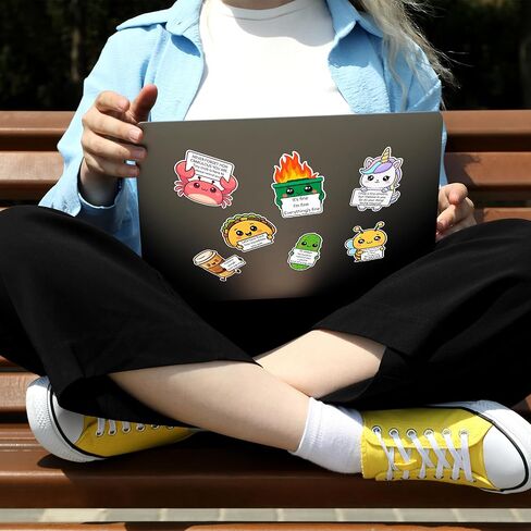 Dumpster Fire Stickers - 50PCS Emotional Support Stickers, Cute Inspirational Vinyl Stickers Pack for Water Bottle Laptop - Motivational Affirmation Gifts for Kids Teens Adults in Kuwait