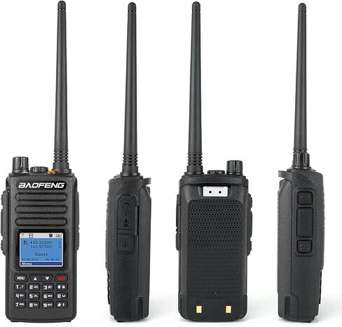 2 حزمة BAOFENG DM-1702 راديو DMR تناظري رقمي بفتحة زمنية مزدوجة 1&2 5W UHF VHF اتجاهين راديو طويل المدى مع GPS جهاز اتصال لاسلكي للبالغين مع كابل برمجة in Kuwait