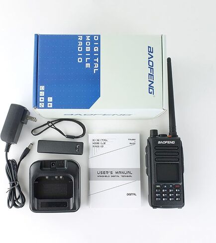 2 حزمة BAOFENG DM-1702 راديو DMR تناظري رقمي بفتحة زمنية مزدوجة 1&2 5W UHF VHF اتجاهين راديو طويل المدى مع GPS جهاز اتصال لاسلكي للبالغين مع كابل برمجة in Kuwait