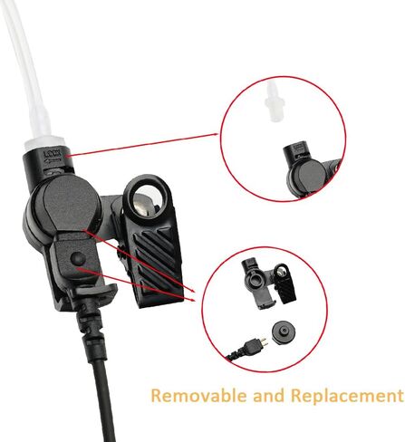 Acoustic Tube Headset Earpiece with Mic PTT Compatible with Kenwood NX-200 TK-3180 TK-2180 NX-210 NX-300 NX-3200 NX-3300 NX-5200 NX-5300 NX-5400 Walkie Talkie Two Way Radio 2Pack in Saudi Arabia
