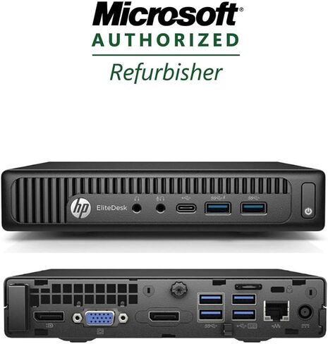 كمبيوتر مكتبي صغير HP 260 G2: Intel Core i5-6200U، محرك أقراص ثابتة سعة 500 جيجابايت، ذاكرة DDR4 سعة 4 جيجابايت، واي فاي + بلوتوث، 2.3 رطل، نظام التشغيل Windows 11 Professional - أسود (متجدد) in Kuwait