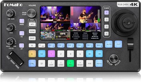 FoMaKo K20UH 4K HDMI PTZ Camera with AI Auto-Tracking(Gen 3), NDI HX3 Certified, 20X Optical Zoom, KC800 HDMI Video Switch with Integrated PTZ Controller (K20UH x2 + KC800) in Saudi Arabia