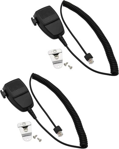 Handheld Microphone RJ45 8-pin Speaker Microphone Compatiable for Motorola CDM1250 CM200 CM300 GM300 CDM750 CDM1550 PM400 GM300 GM338 GM950 M1225 XPR2500 Radio HMN3596A PMMN4090（2 Pack ） in Saudi Arabia