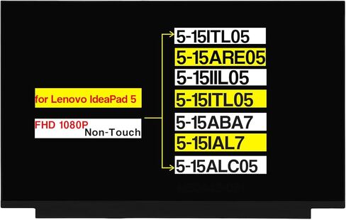 15.6 بوصة بديلة لجهاز Lenovo IdeaPad 5-15ITL05 5-15ARE05 5-15ALC05 5-15IIL05 5-15ITL05 5-15ABA7 5-15IAL7 5D10W69936 لوحة عرض LCD (FHD 1920×1080 30 Pins Non-Touch) in Kuwait