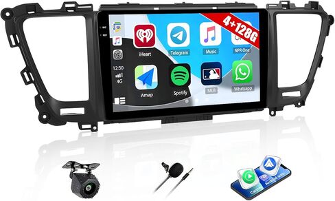 [4+128G] ستيريو راديو السيارة Android 15 لكيا كرنفال سيدونا 2014-2020 مع Carplay اللاسلكي وAndroid Auto، راديو السيارة 9 بوصة مع وصلة مرآة بلوتوث FM/RDS WiFi GPS EQ DSP SWC+AHD كاميرا احتياطية in Kuwait