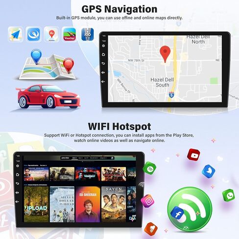 [4+128G] ستيريو راديو السيارة Android 15 لكيا كرنفال سيدونا 2014-2020 مع Carplay اللاسلكي وAndroid Auto، راديو السيارة 9 بوصة مع وصلة مرآة بلوتوث FM/RDS WiFi GPS EQ DSP SWC+AHD كاميرا احتياطية in Kuwait