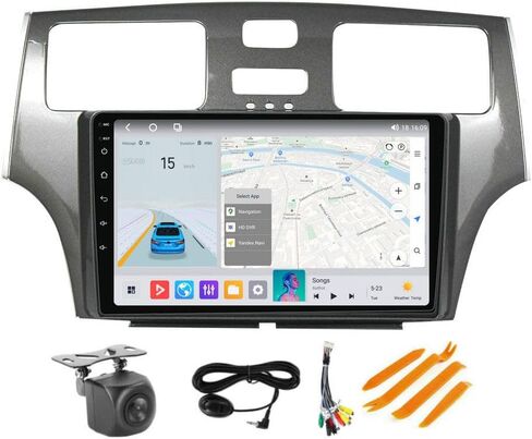 راديو Android لسيارة Lexus ES300 ES330 ES250 2001-2006 طقم أجهزة قياس بديلة، 8 كور 4 + 64 جيجابايت 9 بوصة وحدة رأس شاشة تعمل باللمس مع Carplay & Android Auto/مروحة تبريد/5G WiFi in Kuwait