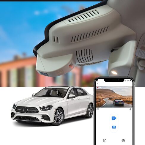 Fitcamx Front 4K+Rear 1080P Dash Cam Suitable for Benz E Class 2017-2023 E300 E350 E400 E450 W213 (HD2-6258), OEM Look, Dual HD Video, WiFi & APP, Loop Recording, G-Sensor, Easy to Operate, 128GB Card in Saudi Arabia