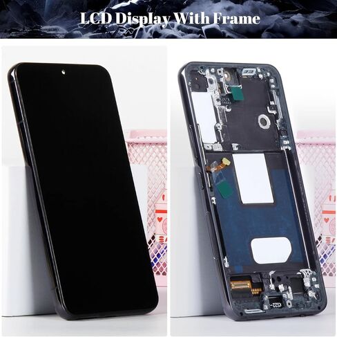 Incell for Samsung S22 5G Screen Replacement for Samsung Galaxy S22 5G SM-S901B G901U G901A G901W Digitizer Touch Screen Assembly with Frame（US Version） (Phantom Black) in Saudi Arabia