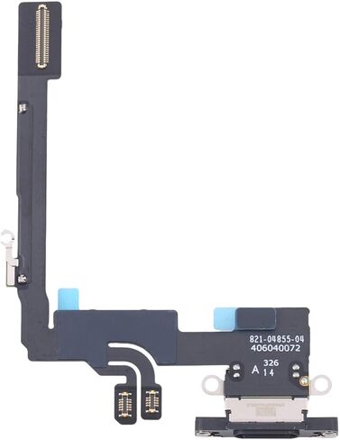 وحدة توصيل مقبس لوحة منفذ الشحن المرنة البديلة المتوافقة مع iPhone 16 Pro (أسود) in Kuwait