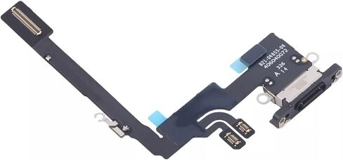 Charging Port Board Dock Connector Socket Module Flex Replacement Compatible with iPhone 16 Pro (Black) in Saudi Arabia