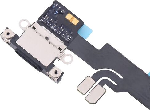 Charging Port Board Dock Connector Socket Module Flex Replacement Compatible with iPhone 16 Pro (Black) in Saudi Arabia