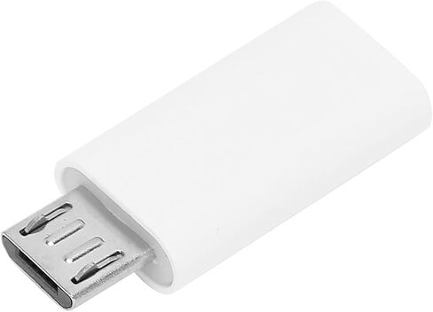 محول SUNGOOYUE أنثى إلى Micro USB ذكر من النوع C، مادة ABS، 25.8 × 11.5 × 5.1 مم، موصل نقل شحن سريع مع حماية متعددة، تصميم التوصيل والتشغيل (أبيض) in Kuwait