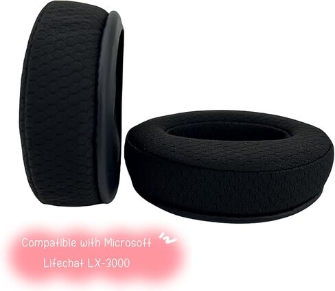 Ear Pads Replacement Cushions Cups Covers Pillow Headphone Repair Parts with Mic Foam Compatible with Microsoft Lifechat LX-3000 LX 3000 Headset (Fabric in Saudi Arabia