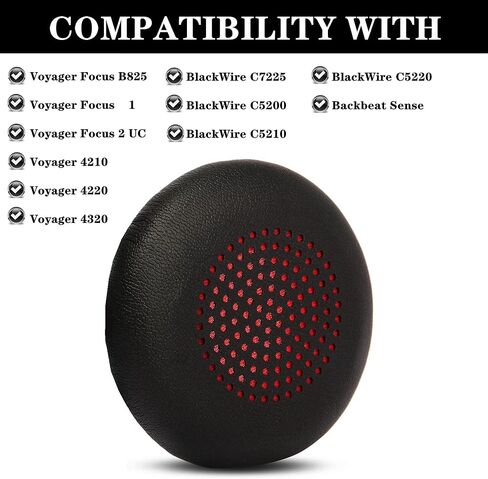 غطاء وسادة أذن بديل متوافق مع Poly Voyager Focus UC، Plantronics Voyager Focus UC B825 بكلتا الأذنين، BLACKWIRE 5220 5210 7225، Voyager Focus 2 UC، Voyager 4320 سماعة رأس in Saudi Arabia