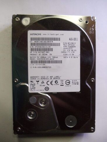 هيتاشي / HP 647467-001 1 تيرابايت SATA 7200 دورة في الدقيقة 3.5 بوصة 32 ميجابايت محرك الأقراص الصلبة HDS721010CLA632 (متجدد) in Kuwait