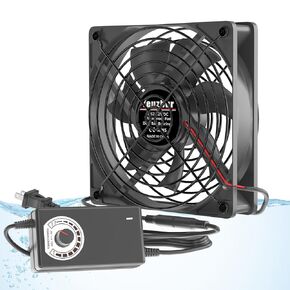 IP67 Waterproof Fan with Speed Controller, Computer Fan with AC Plug, 110V 120V 220V AC Powered Ventilation Exhaust Fan for RV Fridge Greenhouse Receiver Terrarium Grow Tent Cabinet Cooling in Saudi Arabia