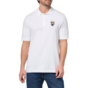 KARL LAGERFELD Men's Straight Collar Karl Graphic Short Sleeve Basic Polo in Kuwait