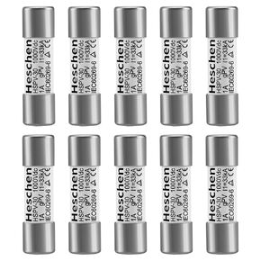 Heschen Solar DC1000V PV Fuse، الصمامات الكهروضوئية، رابط الصمامات من نوع gPV، HSPV-30، 10 * 38 مم، 30A 1000VDC، I1 33kA، لحماية نظام الطاقة الشمسية الكهروضوئية، 10 قطع in Kuwait
