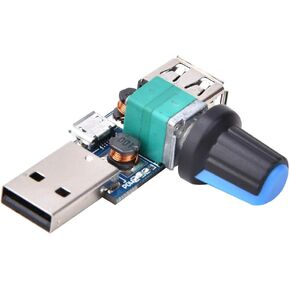 Haofy USB وحدة تحكم في سرعة المروحة 2 قطعة مقبض قابل للتعديل للكمبيوتر قوة البنك مكتب المنزل الألومنيوم بنيت DC4 12V 5W نطاق الجهد واسعة 2.5V إلى 8.0V in Kuwait