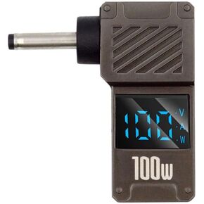 Xiwai USB-C PD 65W محول الشحن Type-C المدخلات إلى DC 5.5x2.5mm برميل جاك التوصيل الذكية LED العرض الرقمي 100W الناتج 20V 5A موصل شاحن لأجهزة الكمبيوتر المحمول in Saudi Arabia