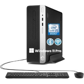 كمبيوتر مكتبي HP ProDesk 400 G4 SFF، كور i5-6500T، ذاكرة وصول عشوائي 8 جيجابايت، 256 جيجابايت SSD، واي فاي، منفذ DisplayPort، لوحة مفاتيح سلكية وماوس، Windows 11 Pro (متجدد) in Kuwait