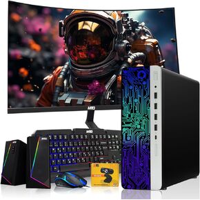 HP G3 Maming Desktop PC ، Intel Core I7 6th Gen ، AMD RX 550 Graphics ، 32GB RAM ، 1TB SSD + 3TB HDD ، MTG NEW 27 Int Dual Monitor ، RGB Keyboard Mouse ، SPEALER ، WebCAM ، Windows 11 Pro (Reneded) in Kuwait